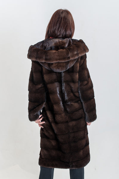 Brown mink fur coat Caesar