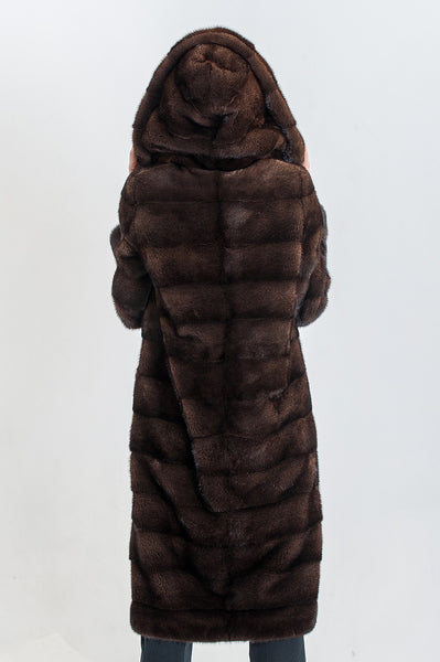 Brown mink fur coat Caesar