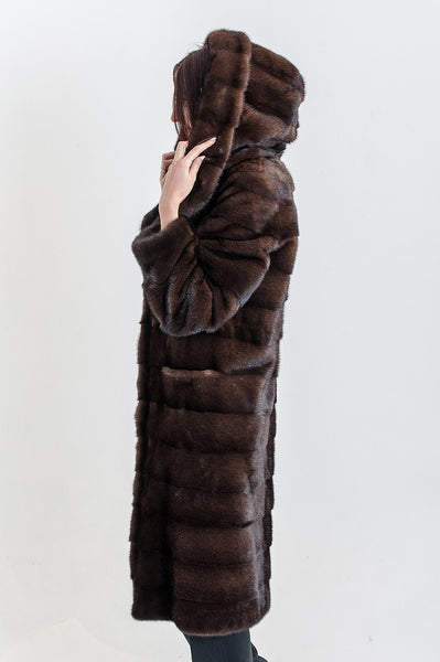 Brown mink fur coat Caesar