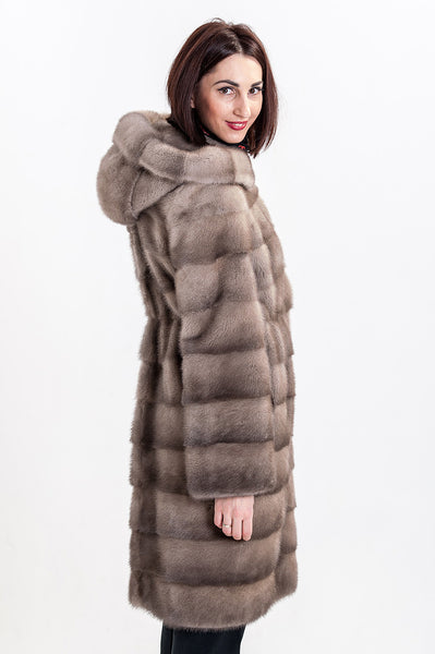 Grey mink fur coat Lorrine