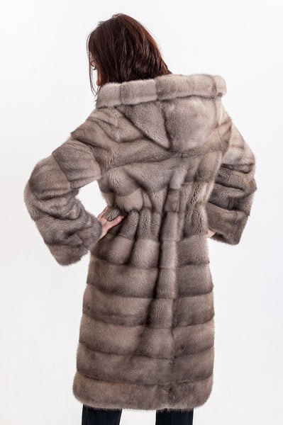 Grey mink fur coat Lorrine