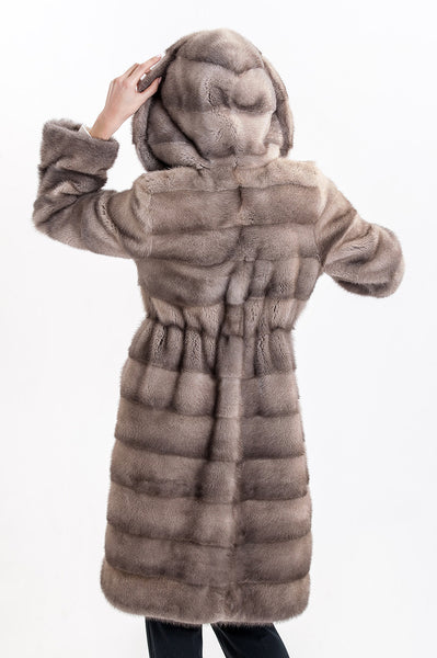 Grey mink fur coat Lorrine