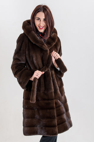 Brown mink fur coat Dorothy