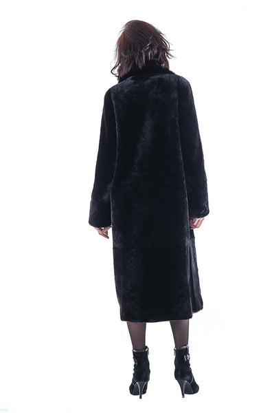 Brown mouton fur coat Galina