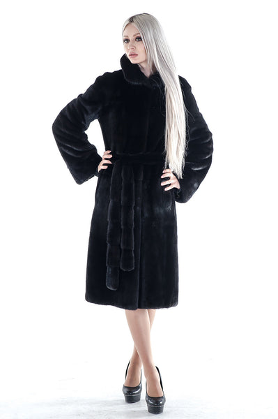 Black mink fur coat Cyrus