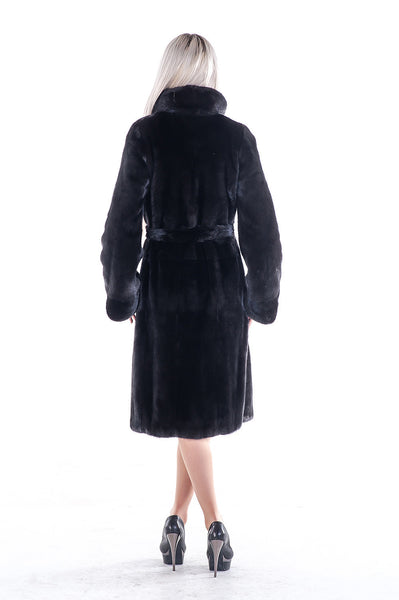 Black mink fur coat Cyrus