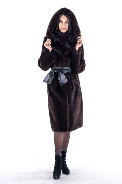 Brown mink fur coat Elizabeth 2