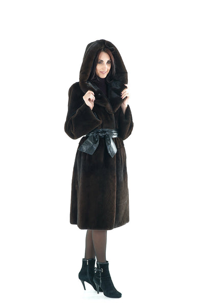 Brown mink fur coat Elizabeth 2