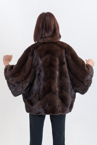 Brown mink fur coat Bellucci