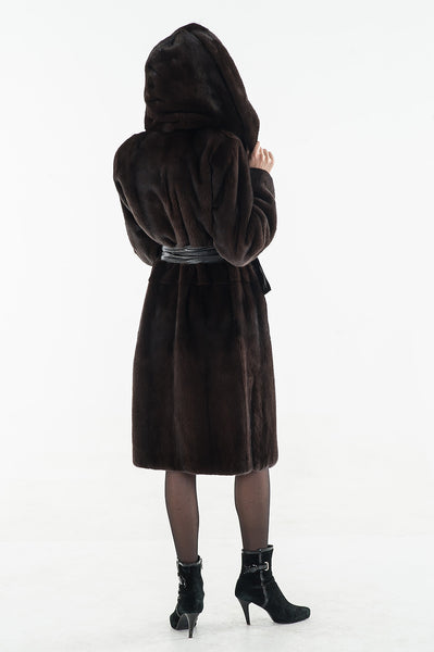 Brown mink fur coat Elizabeth 2