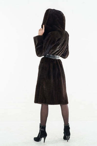 Brown mink fur coat Elizabeth 2