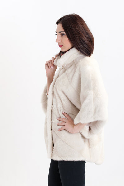 Pearl mink fur coat Bellucci