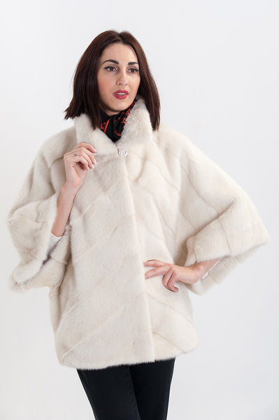 Pearl mink fur coat Bellucci