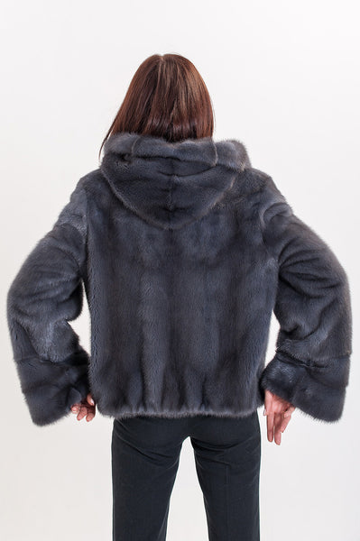 Graphite mink fur coat Nevada