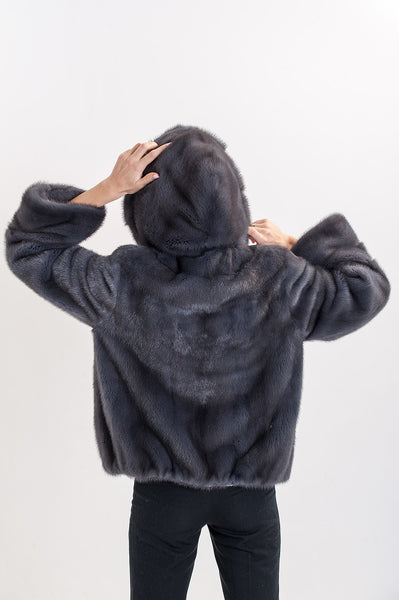 Graphite mink fur coat Nevada