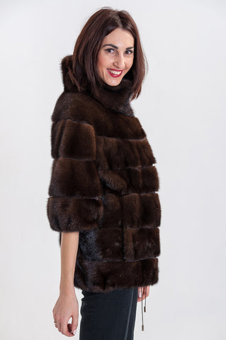 Brown mink fur coat Daisy