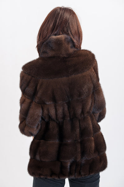 Brown mink fur coat Daisy