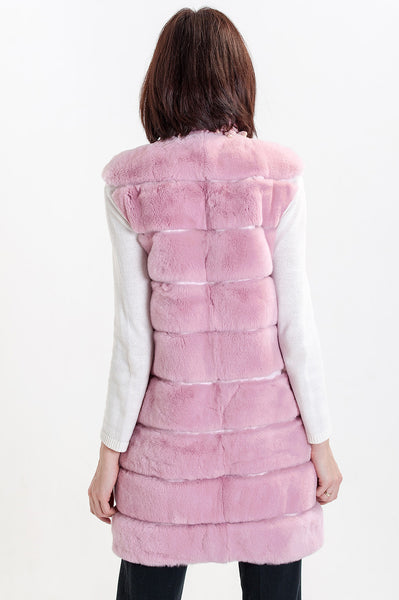 Pink beaver fox vest  Julie