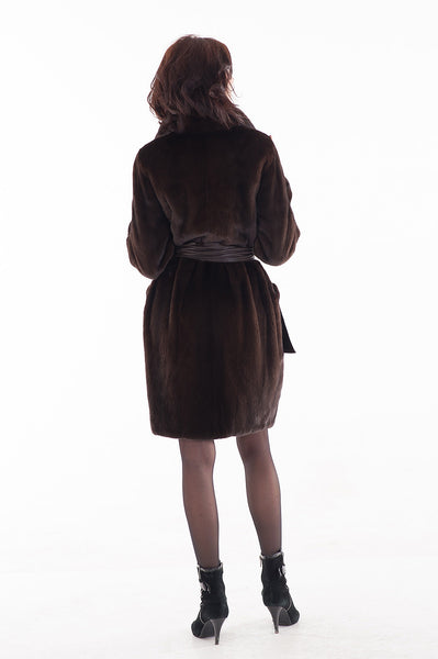 Brown mink fur coat Paris (247)