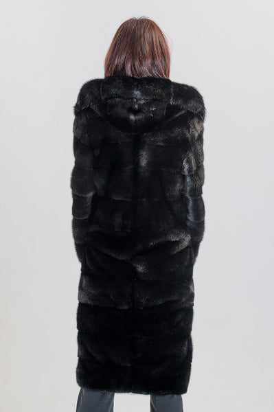 Black mink fur coat Caesar