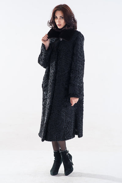 Black karakul fur coat  Leonty 2