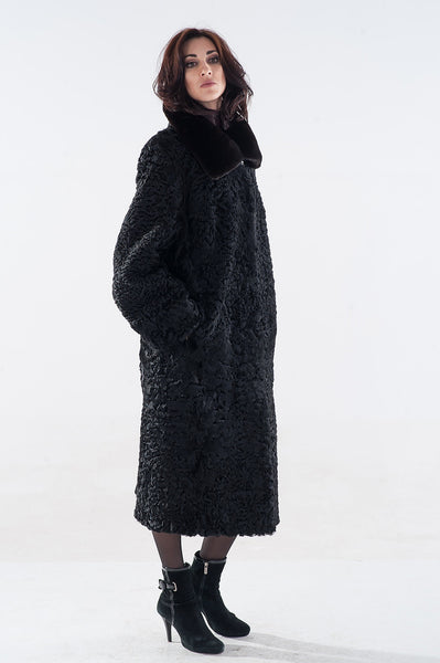 Black karakul fur coat  Leonty 2