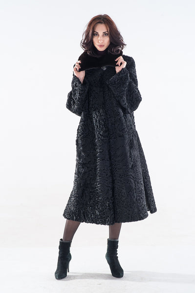 Black karakul fur coat  Leonty 2