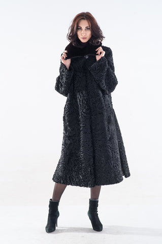 Black karakul fur coat  Leonty 2