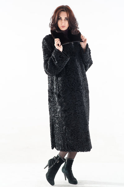 Black karakul fur coat  Leonty 2