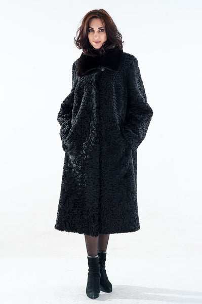 Black karakul fur coat  Leonty 2