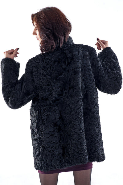 Black karakul fur coat  Viola