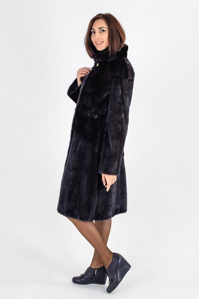 Brown mink fur coat Maltarini