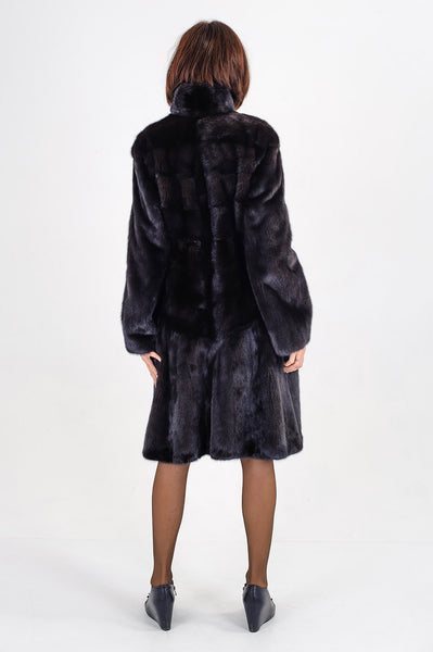 Brown mink fur coat Maltarini