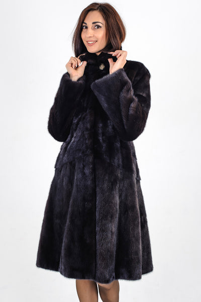 Brown mink fur coat Maltarini