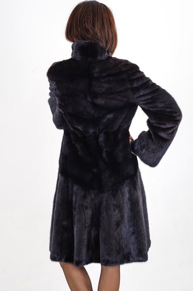 Brown mink fur coat Maltarini