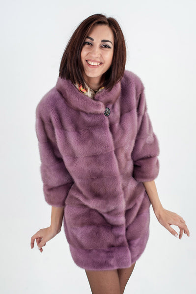 Violet mink fur coat Marnie rose