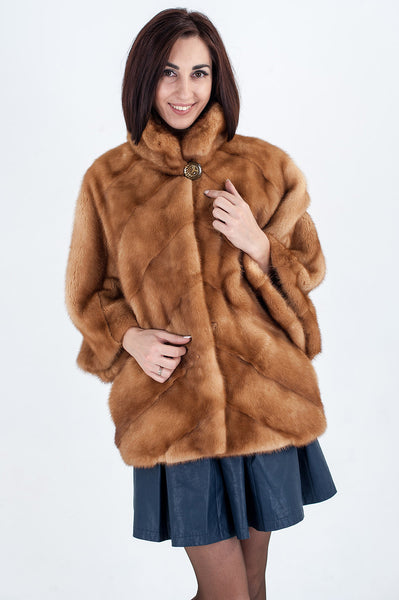 Gold mink fur coat Bellucci