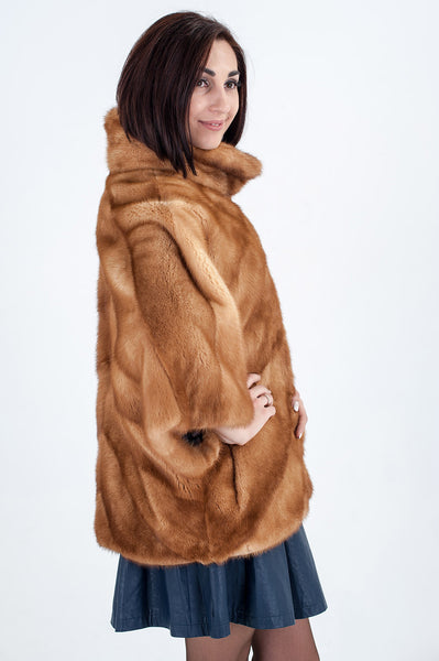 Gold mink fur coat Bellucci