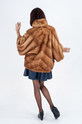 Gold mink fur coat Bellucci