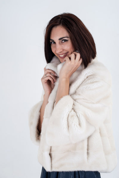 Pearl mink fur coat Blanka