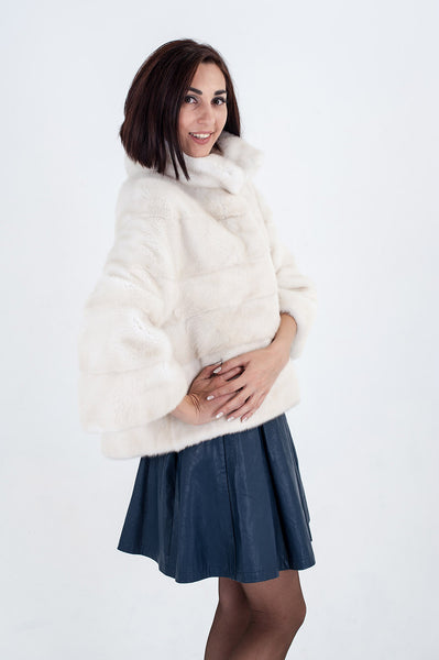 Pearl mink fur coat Blanka