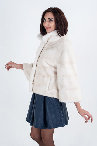 Pearl mink fur coat Blanka