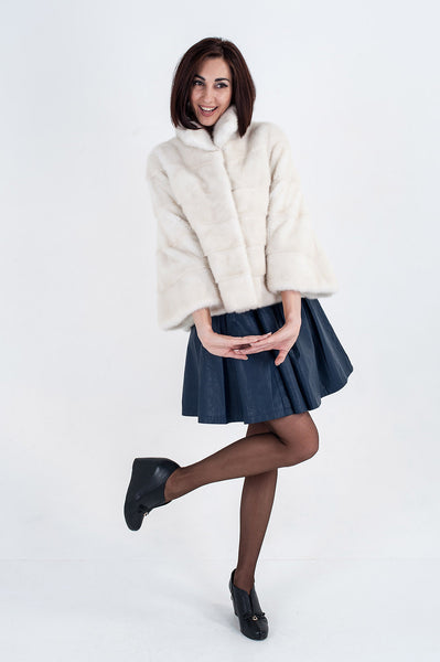 Pearl mink fur coat Blanka