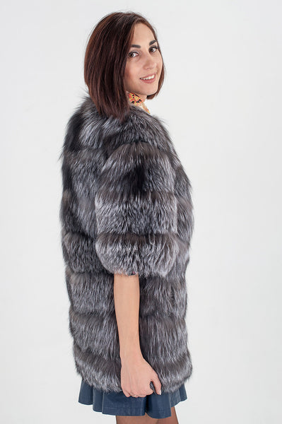 Grey silver fox vest  Asol