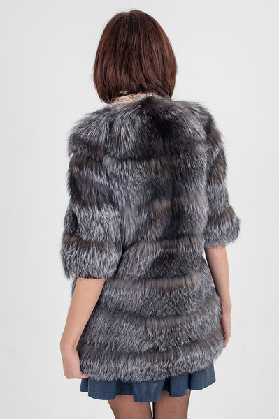 Grey silver fox vest  Asol