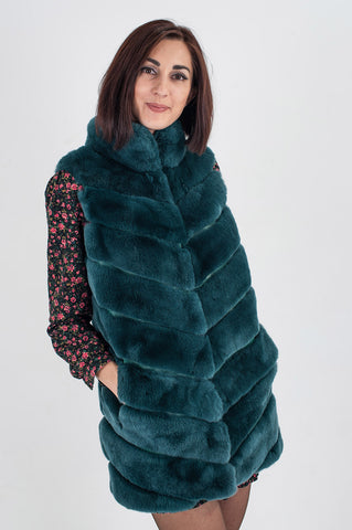 Emerald Shinshu fox vest  Rita