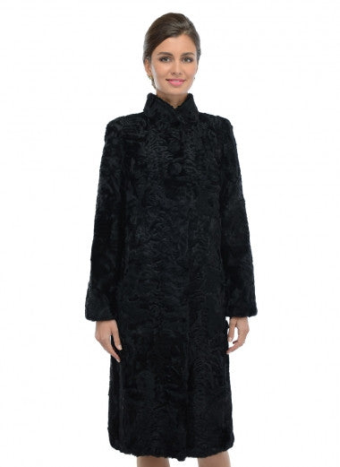 Black karakul fur coat Sharee