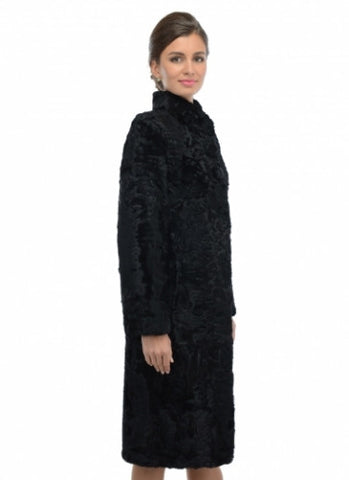 Black karakul fur coat Sharee