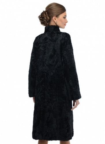 Black karakul fur coat Sharee