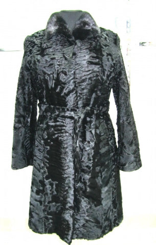 Black karakul fur coat  Jasmine